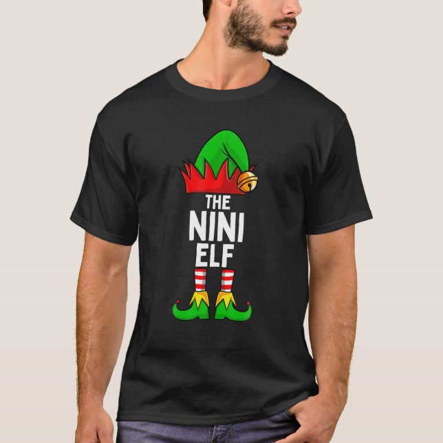 T-shirt Nini Elf Matching Famille Femmes de Noël (Devant)