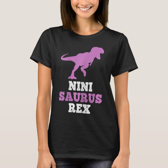 T-shirt Nini-saurus Rex Dino Dinosaure Ninisaurus Drôle  (Devant)