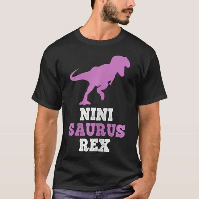 T-shirt Nini-saurus Rex Dino Dinosaure Ninisaurus Drôle  (Devant)