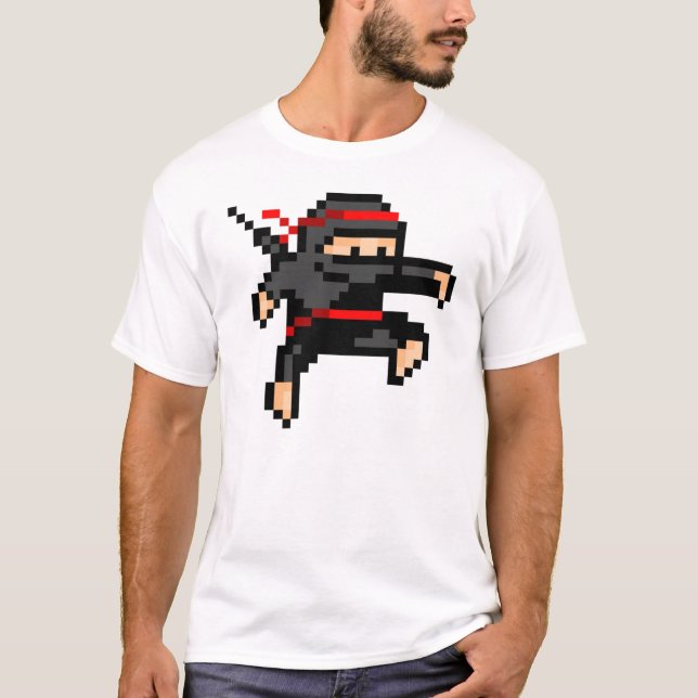 T-shirt Ninja à 8 bits (Devant)
