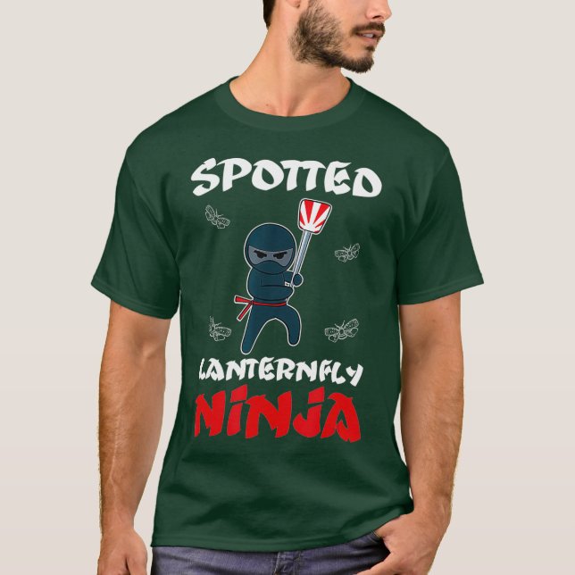 T-shirt Ninja à lanternes tachetées (Devant)