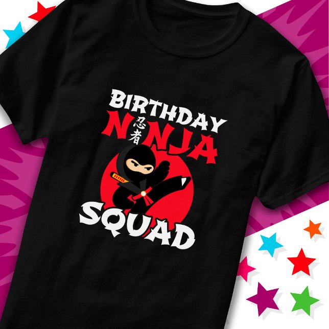 T-shirt Ninja Anniversaire de fête Thème Anniversaire Ninj (Créateur téléchargé)