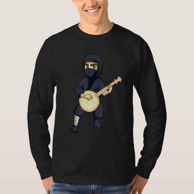 T-shirt Ninja Banjo Instruments de musique Hommes Femmes E (Devant)