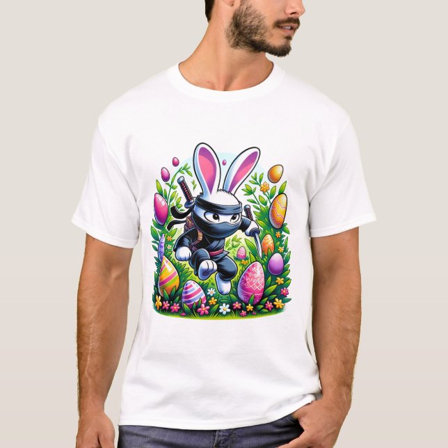 T-shirt Ninja Bunny Aventure de Pâques (Devant)