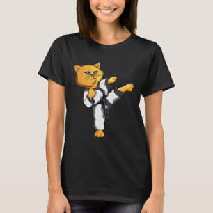 T-shirt Ninja Cat Karate Martial Arts Taekwondo Chat Propr