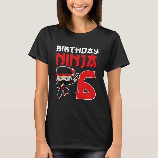 T-shirt Ninja d'anniversaire Fête d'anniversaire de ninja  (Devant)