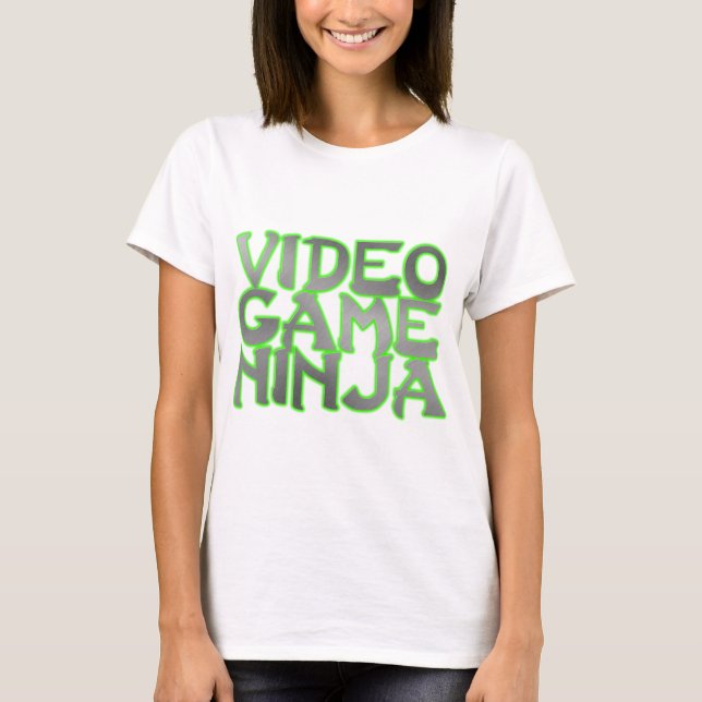 T-shirt NINJA de JEU VIDÉO (vert) (Devant)