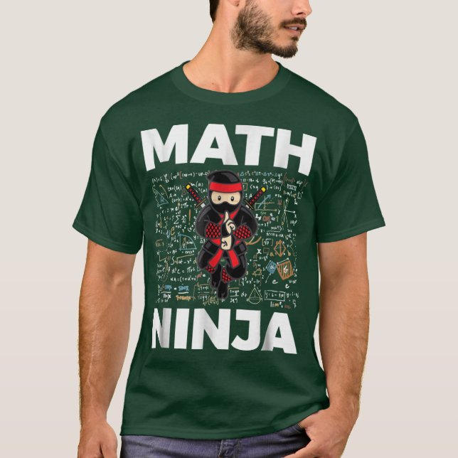 T-shirt Ninja de maths drôle pour l'ami de l'élève enseign (Devant)