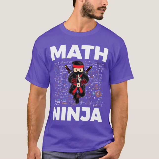 T-shirt Ninja de maths drôle pour professeur de mathématiq (Devant)