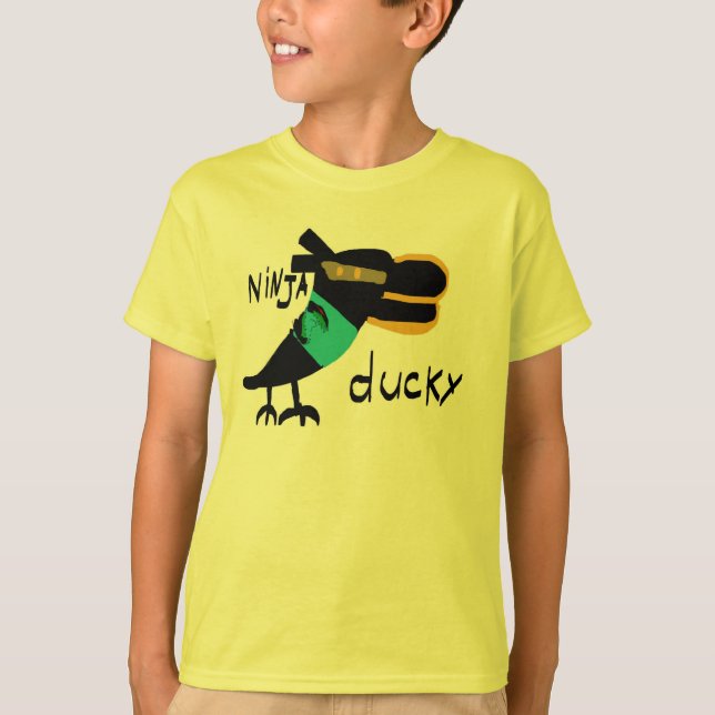 T-shirt Ninja Ducky par Levi Roberts (Devant)
