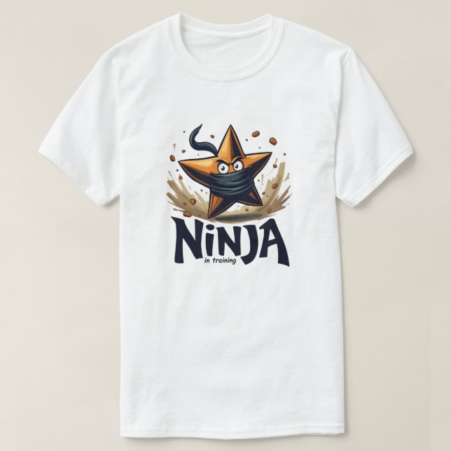 T-shirt Ninja en étoile d'entraînement (Design devant)