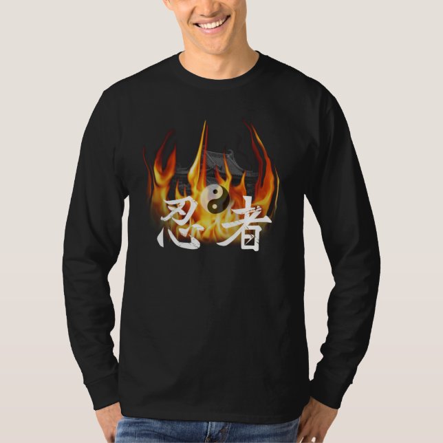 T-shirt Ninja en feu (Devant)