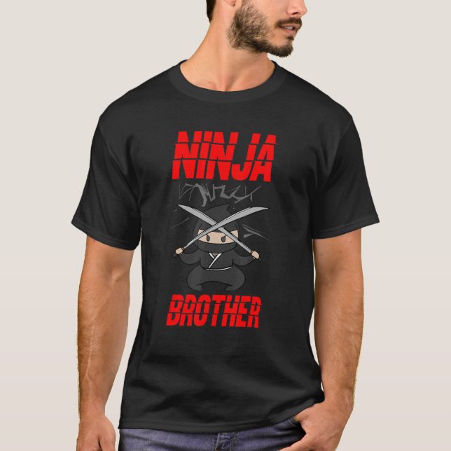 T-shirt Ninja Frère Mercenaire Japonais Shinobi Kunai Shu (Devant)