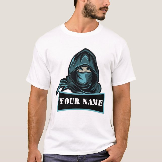T-shirt Ninja masqué personnalisé - C homme person (Devant)