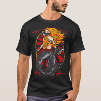 T-shirt Ninja Mermaid Cool Shinobi Mercenaire Guerrier ou
