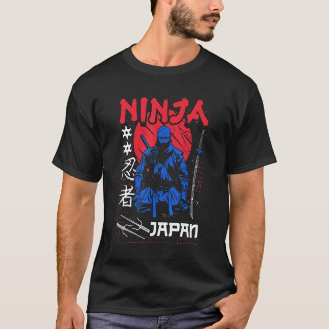 T-shirt Ninja Ninjutsu Samouraï Shaolin Shuriken Karaté Ch (Devant)
