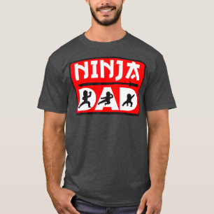 T-shirt Ninja Papa Correspondante Famille Ninja Warrior Fu