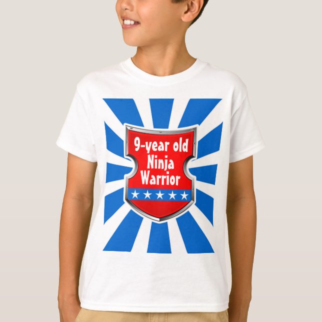 T-shirt Ninja Patriotic Warrior Boys Parti Anniversaire de (Devant)
