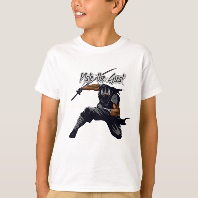T-shirt Ninja pour les garçons. Grand cadeau d'ann (Devant)