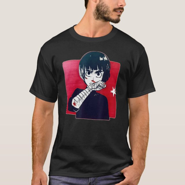 T-shirt Ninja Samurai Entraînement de chasse hard Boxe Guy (Devant)