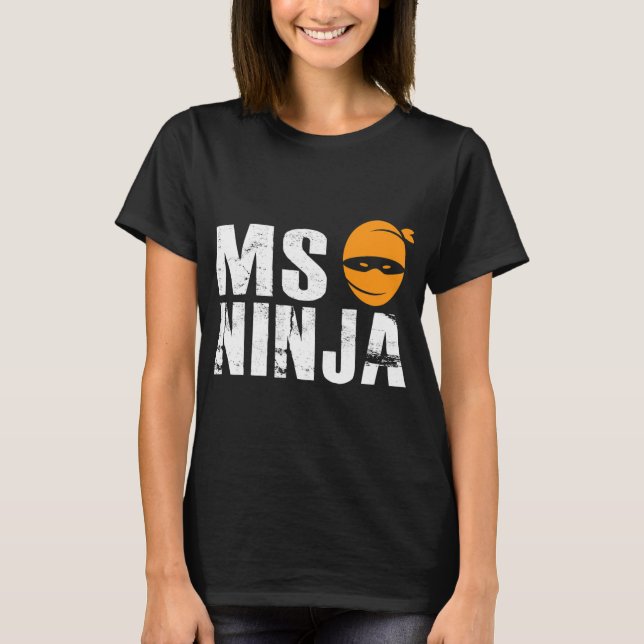 T-shirt Ninja - Sclérose en plaques Soutien à la sensibili (Devant)