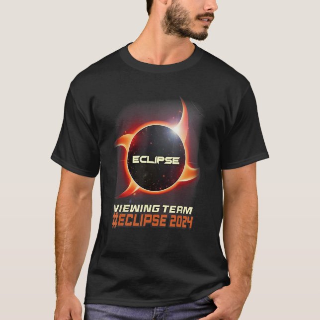 T-shirt Ninja Shuriken Total Solar Eclipse Viewing Team 20 (Devant)
