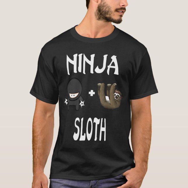 T-shirt Ninja Sloth Ninja Shirt (Devant)