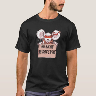 T-shirt Ninja Souris Drôle Guerrier Et Combattants Sport C