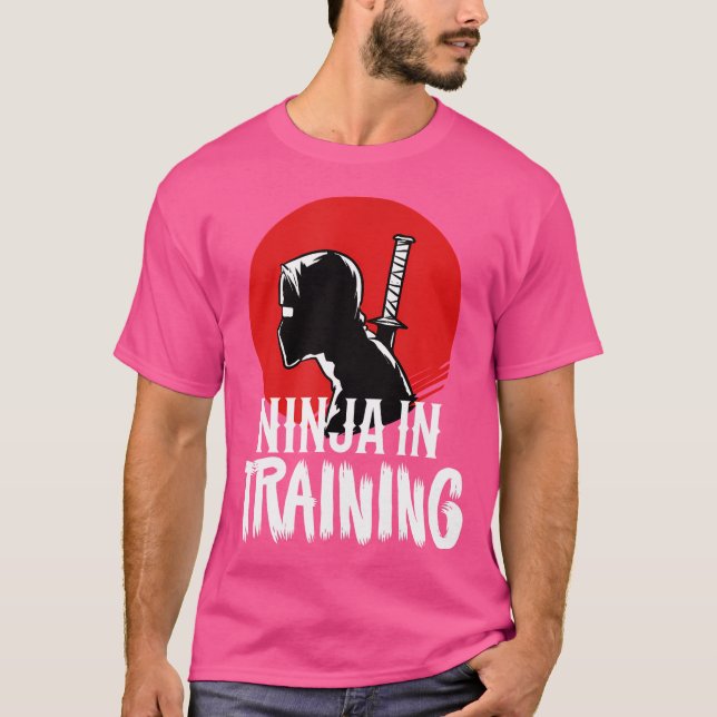 T-shirt Ninja Training Funny Training Karate (Devant)