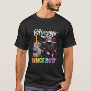 T-shirt Ninja Unicorn Anniversaire stupéfiant depuis 2017 