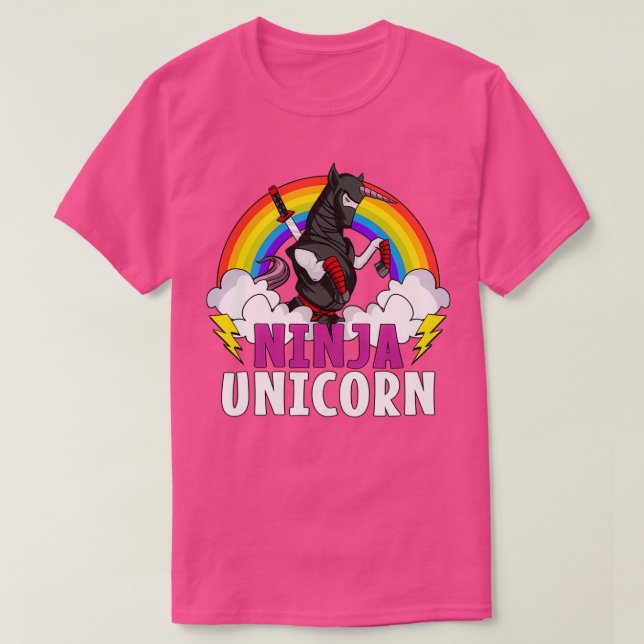 T-shirt Ninja Unicorn Samurai (Design devant)