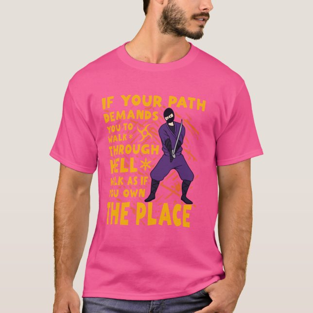 T-shirt Ninja Warrior Funny (Devant)