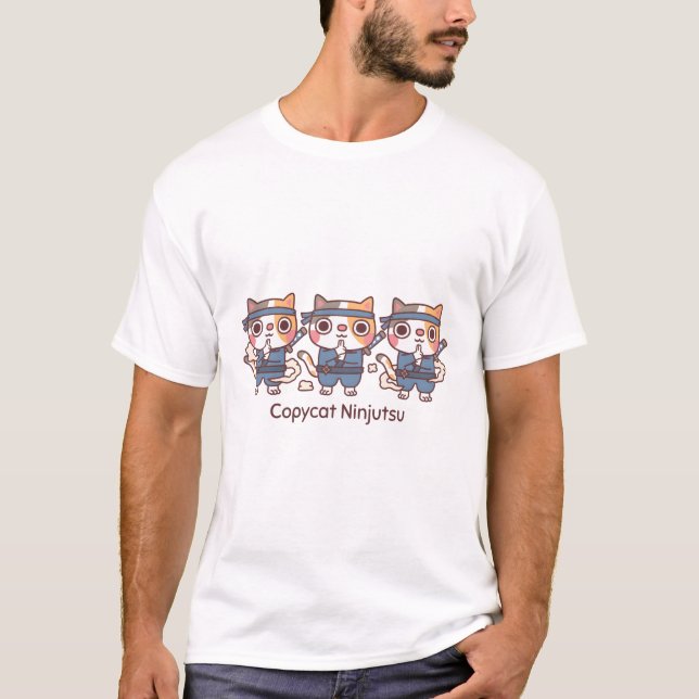 T-shirt Ninjutsu de Copycat Ninja Mignon (Devant)