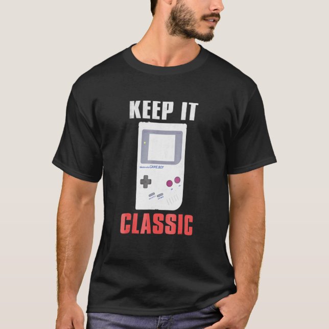 T-shirt Nintendo Game Boy Keep It Classic Gamer Graphic (Devant)