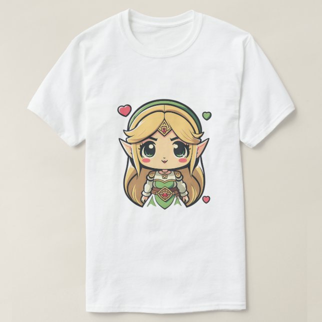T-shirt Nintendo Legend of Zelda Princesse Zelda Chibi (Design devant)