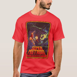 T-shirt Nintendo Super Metroid Kanji Poster Style Graphiqu