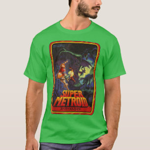 T-shirt Nintendo Super Metroid Kanji Poster Style Graphiqu