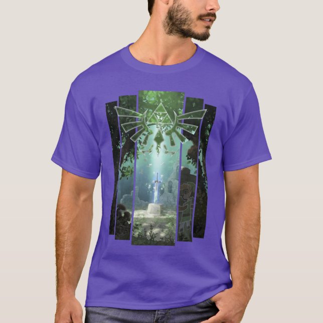 T-shirt Nintendo Zeldahe Master Sword Lost Woods ee girl (Devant)
