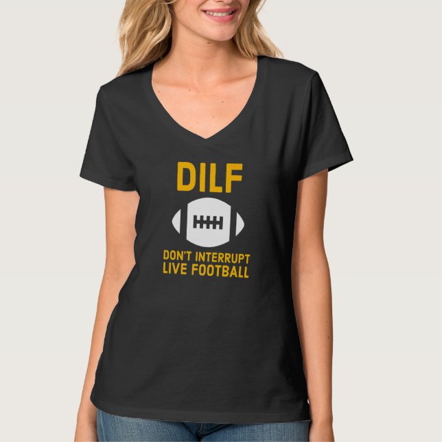 T-shirt N'interrompez pas le football en direct (Devant)