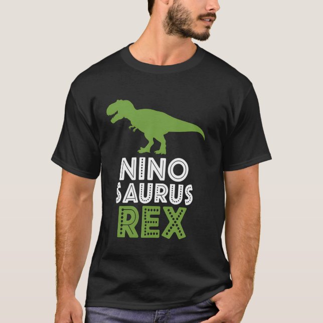 T-shirt Nio Saurus Rex Funny Dinosaur Boys (Devant)
