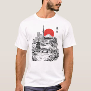 T-shirt Nippon Sakura Tokyo Cerisier