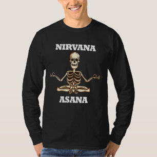 T-shirt Nirvana Asana Squelette Méditation Énergie