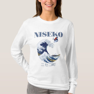 T-shirt Niseko Free Rider, Art Japonais Vintage