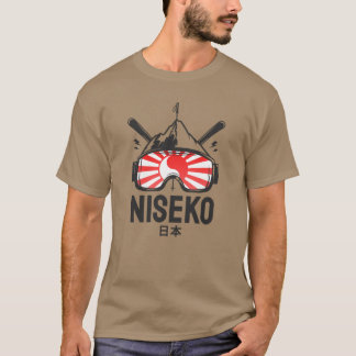 T-shirt Niseko Hokkaido Japon Souvenir de ski rétro pour a