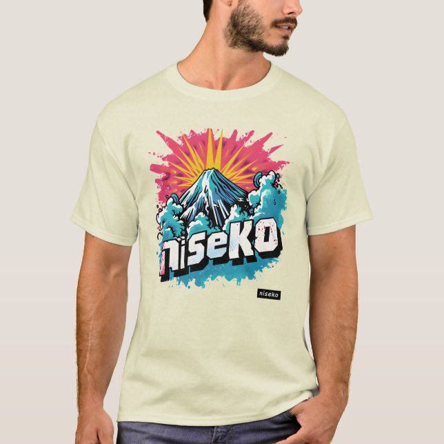 T-shirt Niseko Retro Ski Blast - Hip Winter Resort Tee (Devant)