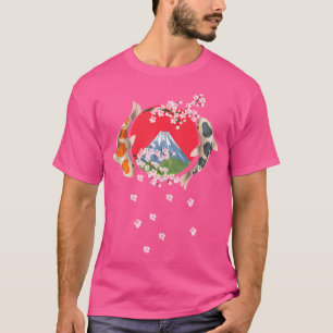 T-shirt Nishikigoi Japonais Koi Carp Poisson Fleur de ceri