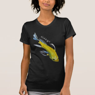 T-shirt Nishikigoi koi jaune japonais aquarelle poisson