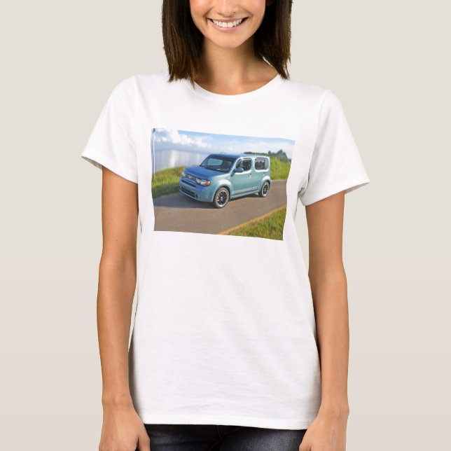 T-shirt Nissan Cube à la baie (Devant)