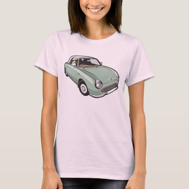 T-shirt Nissan Figaro Emerald Green (Devant)