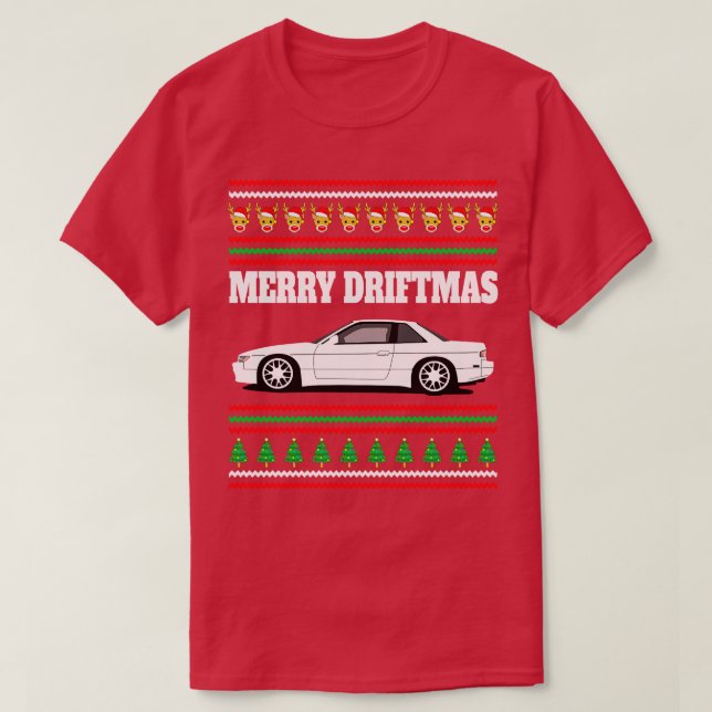 T-shirt Nissan Silvia S13 Merry Driftmas (Design devant)